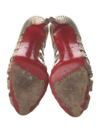 Christian Louboutin Snakeskin Animal Print Pumps