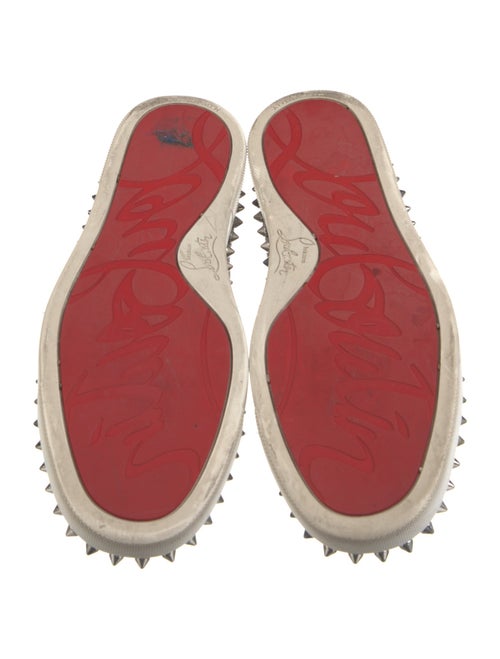 Christian Louboutin Spike Accents Glitter Sneakers