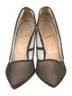 Christian Louboutin Mesh Leather Trim Embellishment Pumps