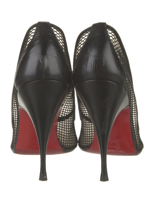 Christian Louboutin Mesh Leather Trim Embellishment Pumps
