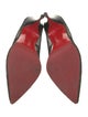 Christian Louboutin Mesh Leather Trim Embellishment Pumps