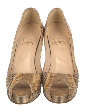 Christian Louboutin Snakeskin Animal Print Pumps