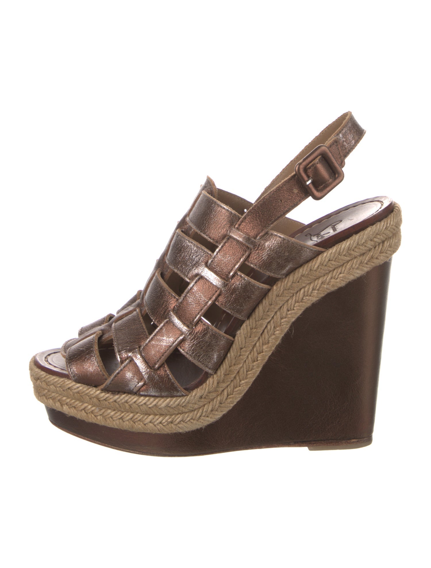 Christian Louboutin Leather Braided Accents Espadrilles