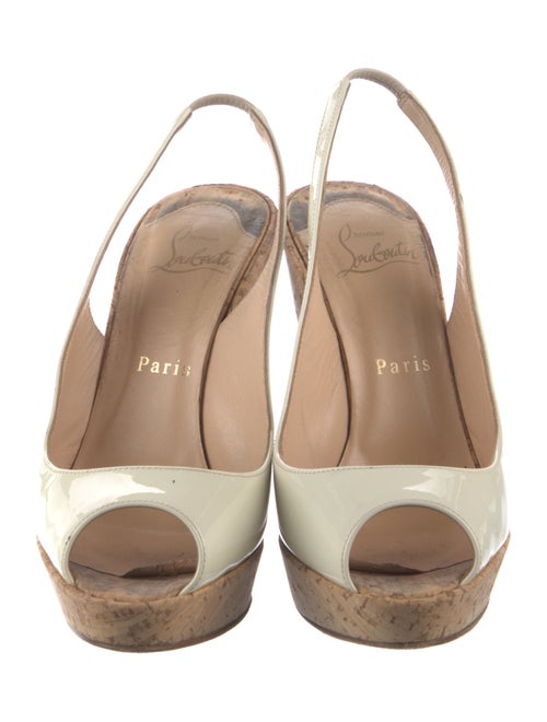 Christian Louboutin Patent Leather Slingback Pumps