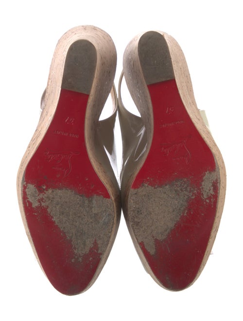 Christian Louboutin Patent Leather Slingback Pumps