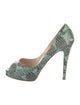 Christian Louboutin Python Animal Print Pumps