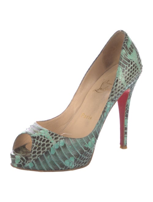 Christian Louboutin Python Animal Print Pumps
