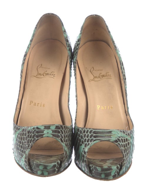 Christian Louboutin Python Animal Print Pumps