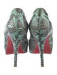 Christian Louboutin Python Animal Print Pumps