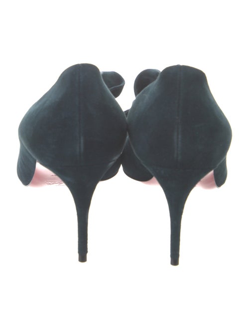 Christian Louboutin Suede Ruffle Embellishment Pumps