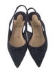 Christian Louboutin Suede Bow Accents Slingback Flats