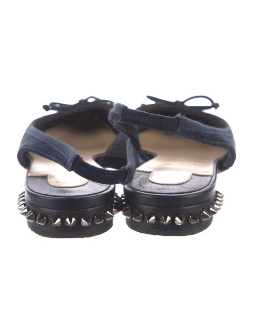 Christian Louboutin Suede Bow Accents Slingback Flats