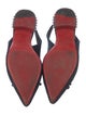 Christian Louboutin Suede Bow Accents Slingback Flats