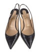 Christian Louboutin Embossed Leather Slingback Pumps