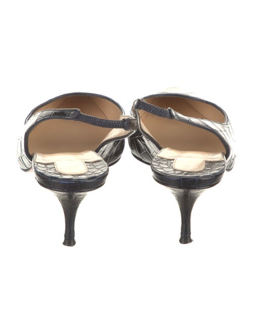 Christian Louboutin Embossed Leather Slingback Pumps