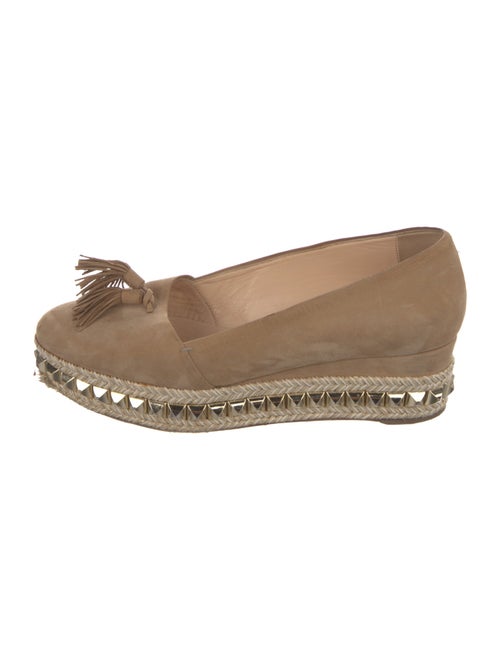 Christian Louboutin Suede Tassel Accents Espadrilles