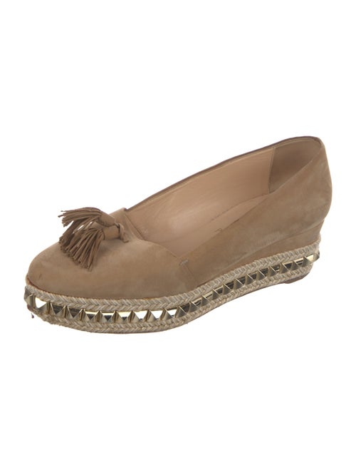 Christian Louboutin Suede Tassel Accents Espadrilles
