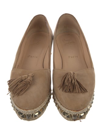 Christian Louboutin Suede Tassel Accents Espadrilles