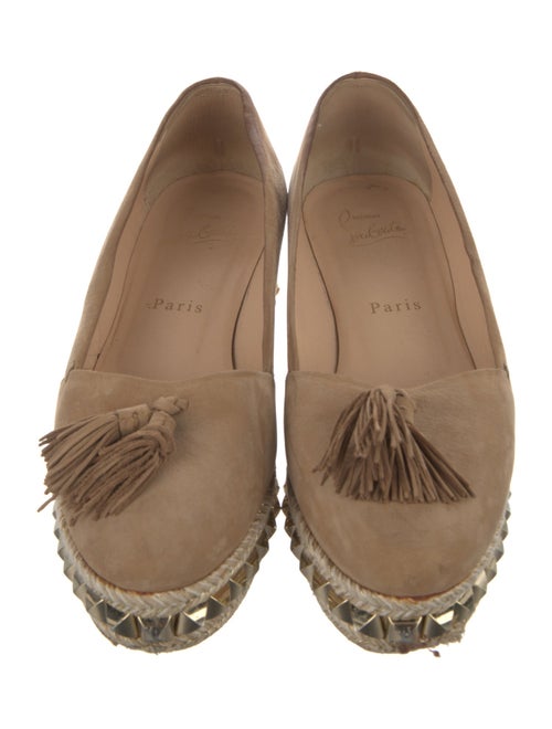 Christian Louboutin Suede Tassel Accents Espadrilles