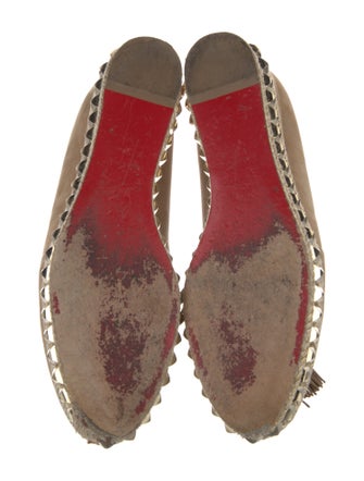 Christian Louboutin Suede Tassel Accents Espadrilles