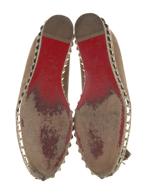 Christian Louboutin Suede Tassel Accents Espadrilles