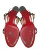 Christian Louboutin Spike Accents Leather T-Strap Sandals