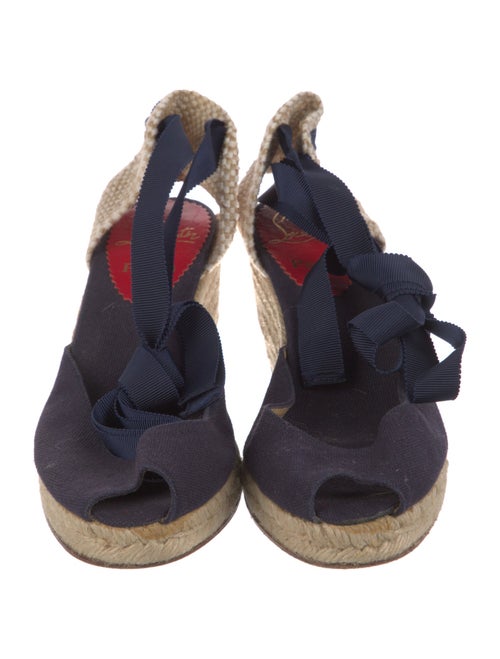 Christian Louboutin Canvas Braided Accents Espadrilles