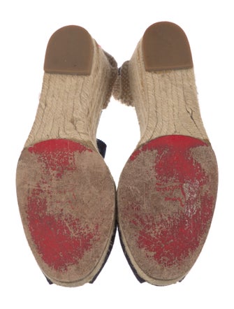 Christian Louboutin Canvas Braided Accents Espadrilles