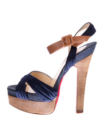 Christian Louboutin Leather Slingback Sandals
