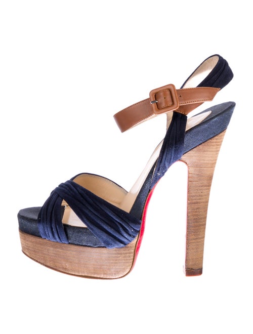 Christian Louboutin Leather Slingback Sandals