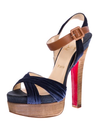 Christian Louboutin Leather Slingback Sandals