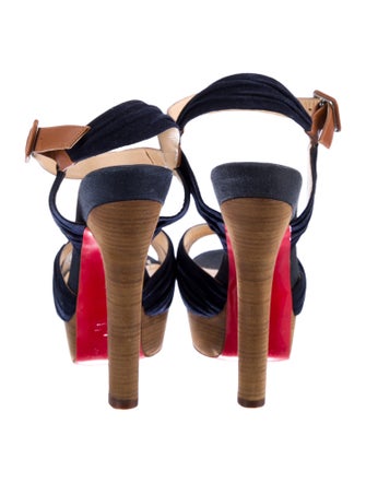 Christian Louboutin Leather Slingback Sandals