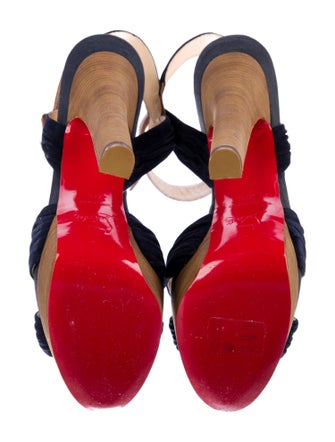 Christian Louboutin Leather Slingback Sandals