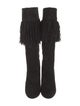 Christian Louboutin Suede Fringe Trim Accent Boots