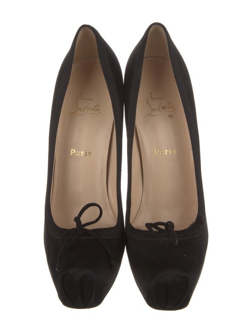 Christian Louboutin Satin Bow Accents Pumps