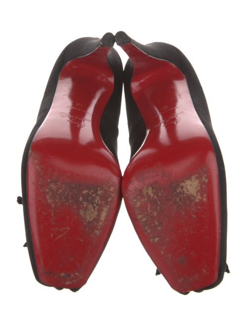 Christian Louboutin Satin Bow Accents Pumps