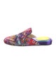Christian Louboutin Printed Embroidered Accent Mules