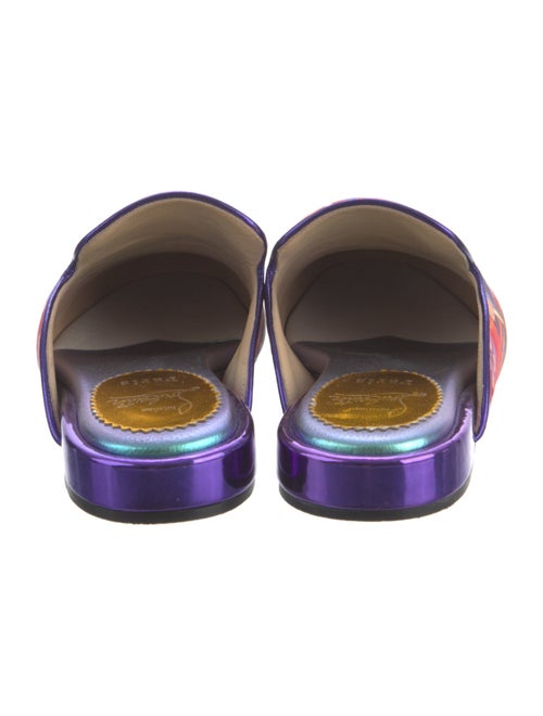 Christian Louboutin Printed Embroidered Accent Mules