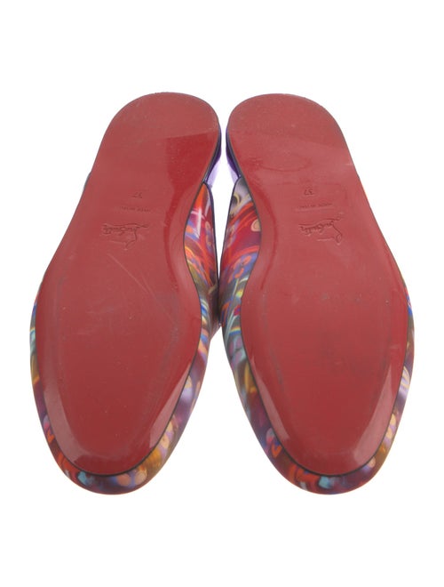 Christian Louboutin Printed Embroidered Accent Mules