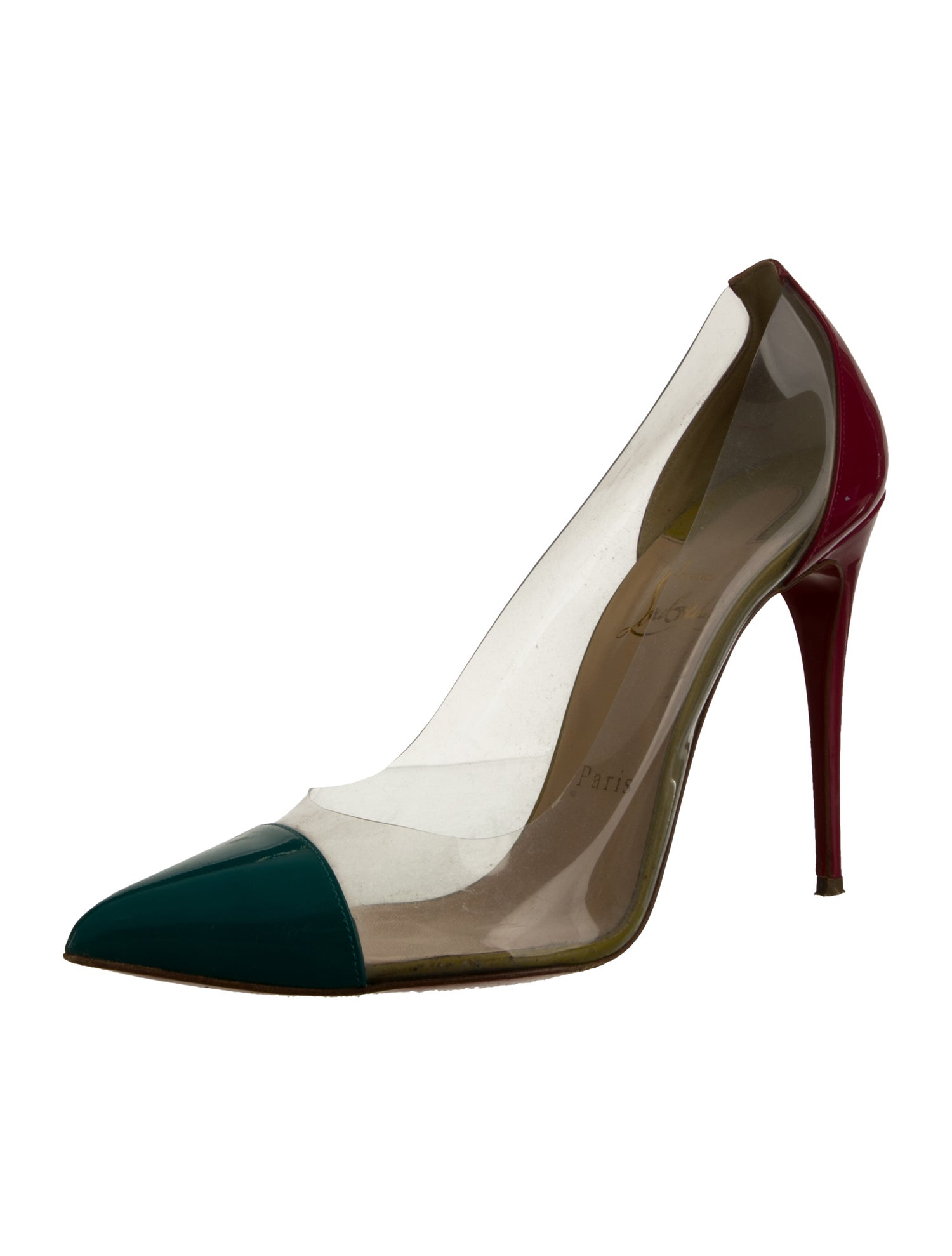 Christian Louboutin PVC Colorblock Pattern Pumps