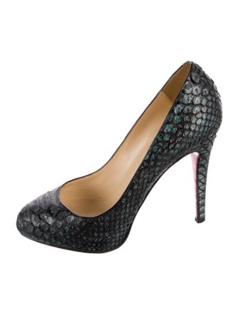 Christian Louboutin Python Animal Print Pumps