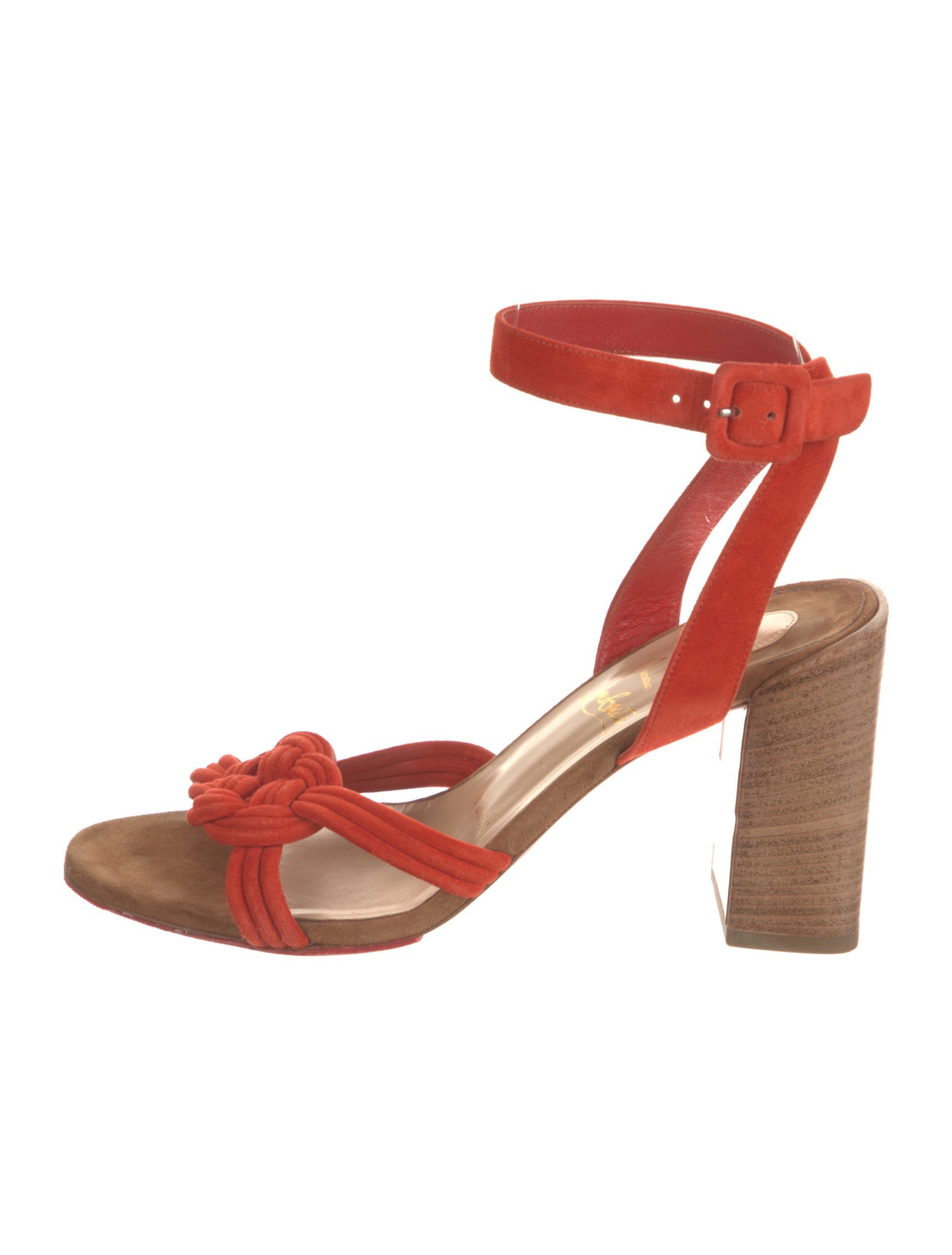 Christian Louboutin Suede Braided Accents Sandals