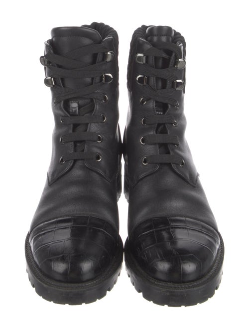 Christian Louboutin Leather Combat Boots