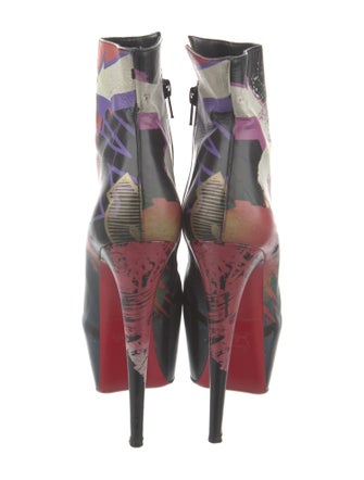 Christian Louboutin Leather Printed Boots
