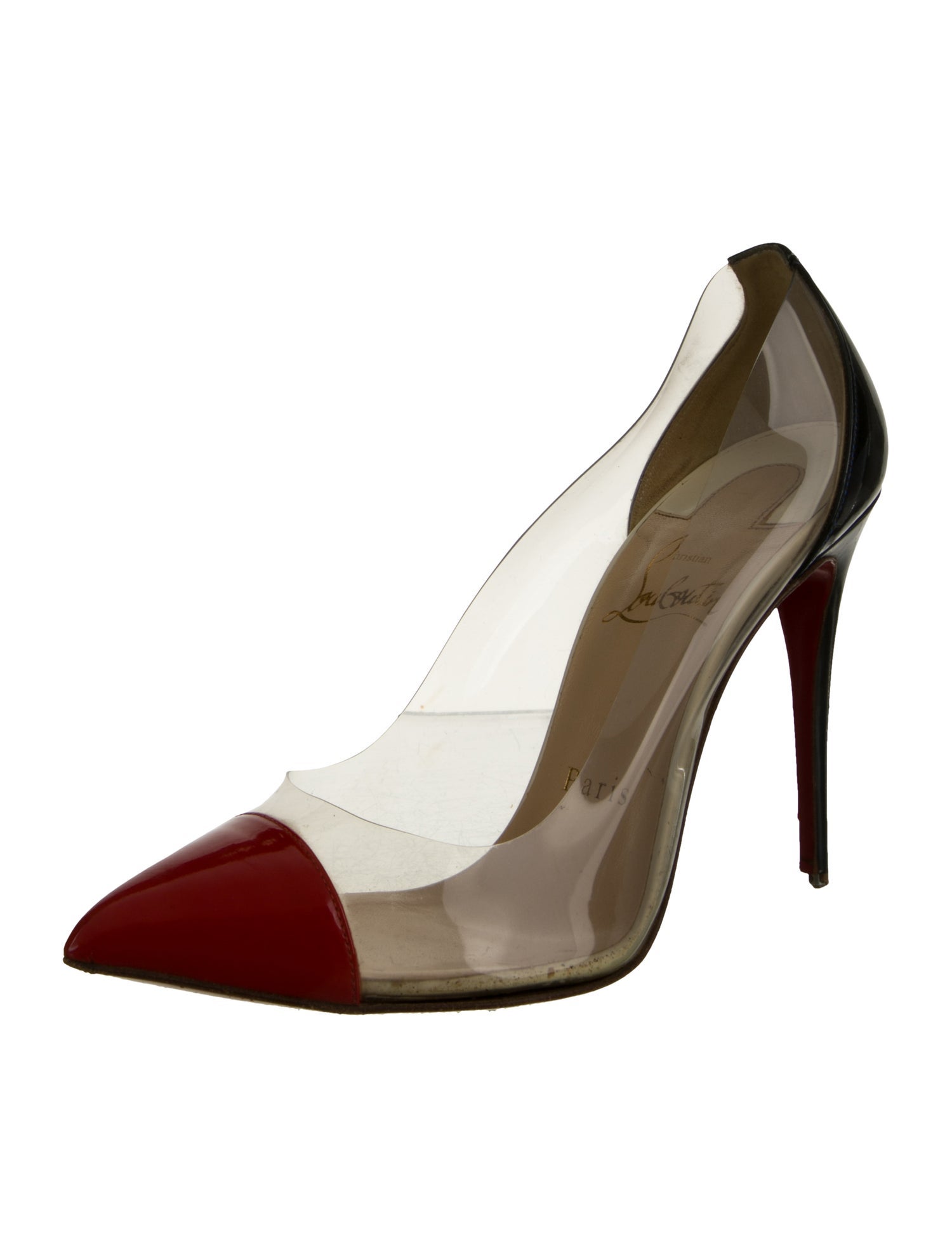 Christian Louboutin PVC Colorblock Pattern Pumps