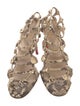Christian Louboutin Lambskin Animal Print Slingback Sandals