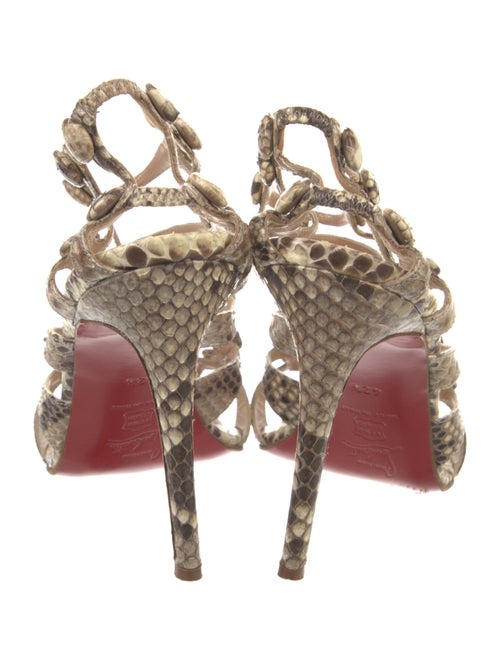Christian Louboutin Lambskin Animal Print Slingback Sandals