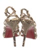 Christian Louboutin Lambskin Animal Print Slingback Sandals