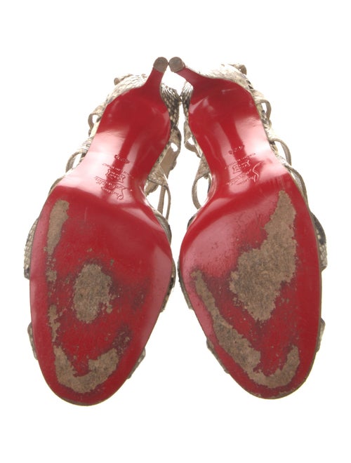 Christian Louboutin Lambskin Animal Print Slingback Sandals
