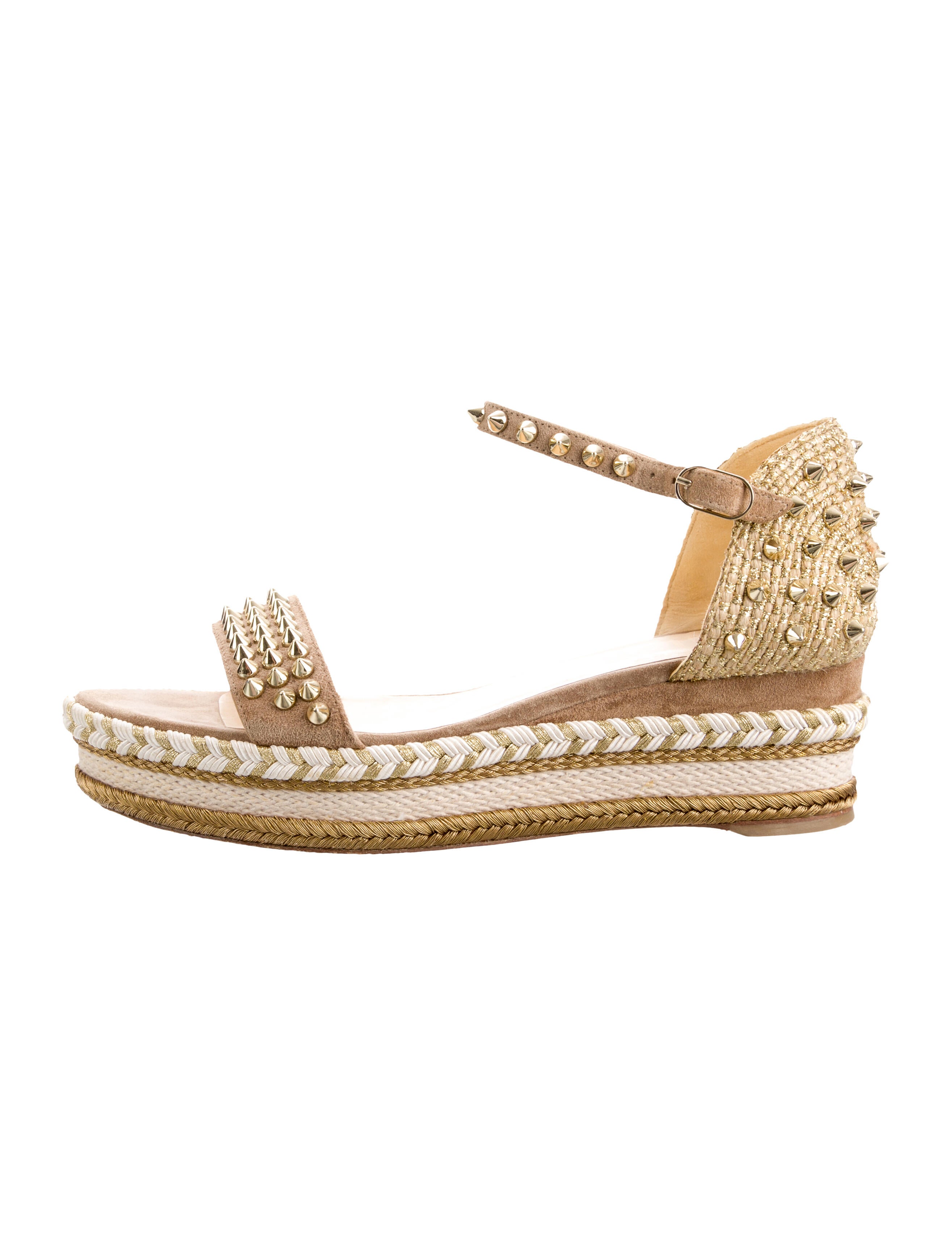 Christian Louboutin Spike Accents Suede Espadrilles